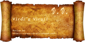 Virág Virgil névjegykártya